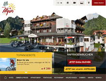 Tablet Screenshot of hotelalpinscheffau.at